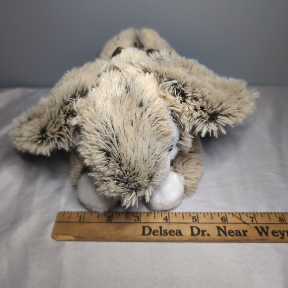 Tom's Toy Bunny Rabbit Plush Frosted Brown White Easter Stuffed Toy Animal Bow - Picture 10 of 11